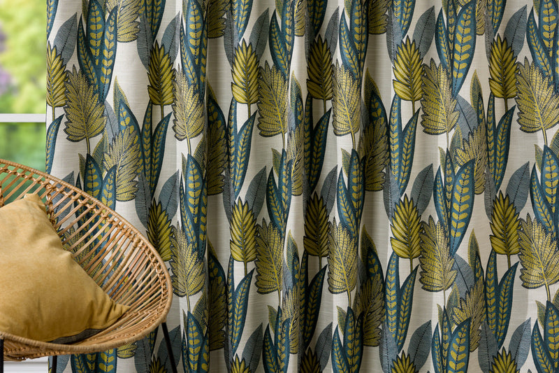 Pymble Turquoise Floral custom made curtains