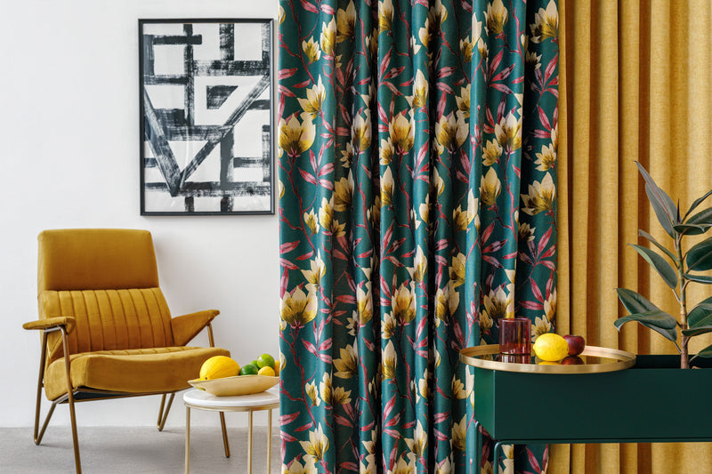 St Ives mustard Custom Made Curtains