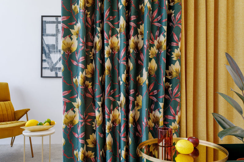 St Ives mustard Custom Made Curtains