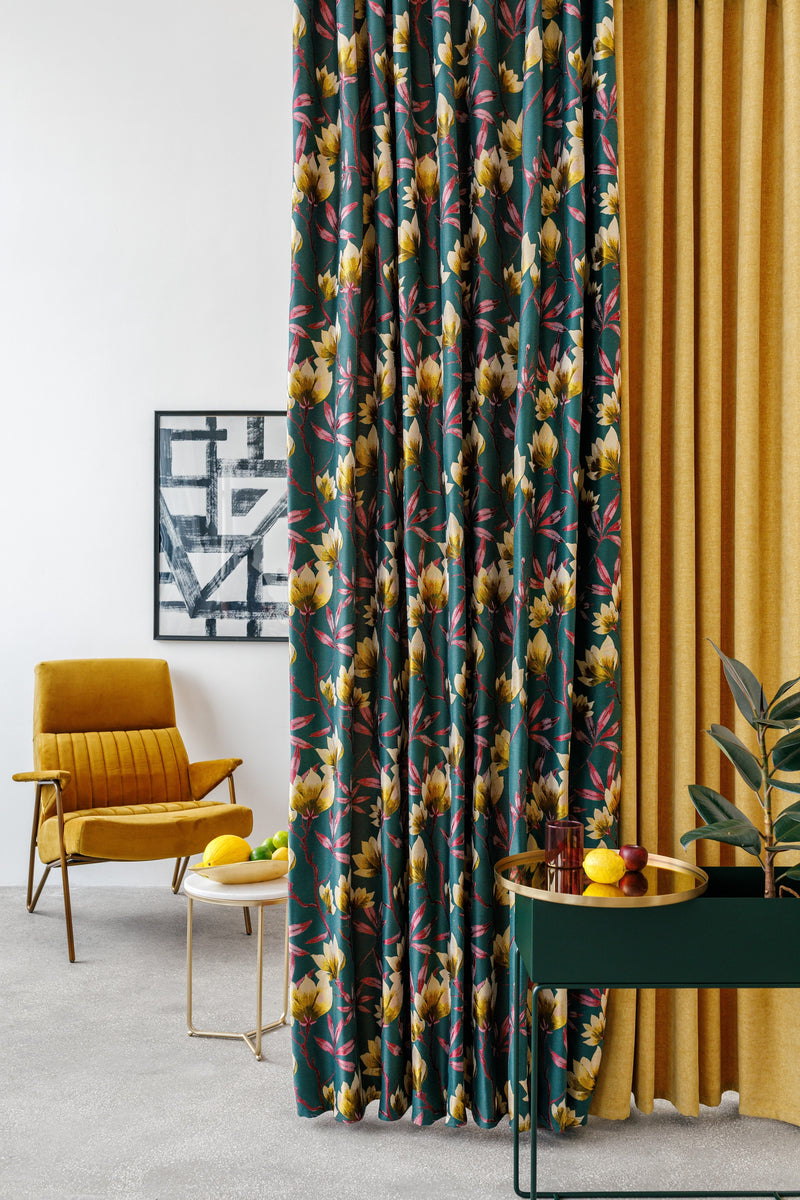St Ives mustard Custom Made Curtains
