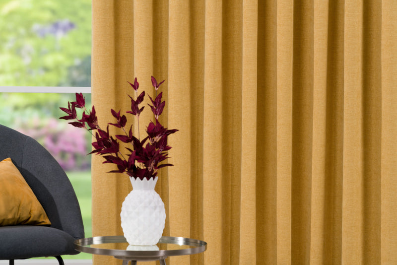 St Ives mustard Custom Made Curtains