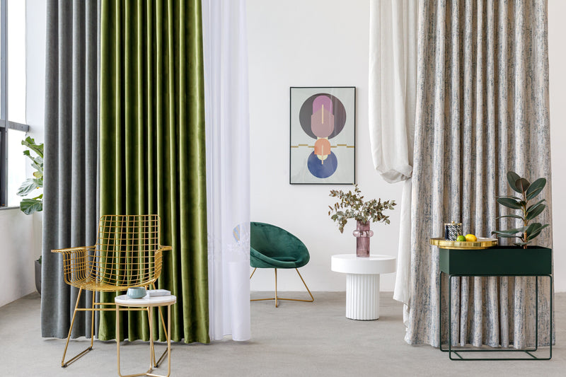 Collaroy Green velvet Custom Made Curtains