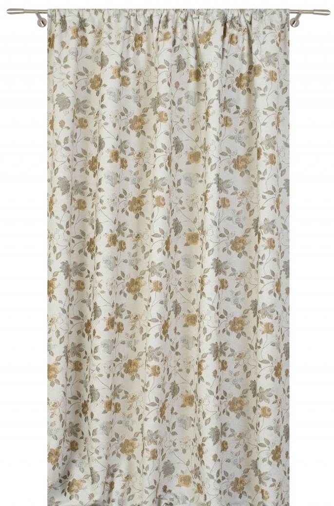 Killara Beige floral Custom Made Curtains