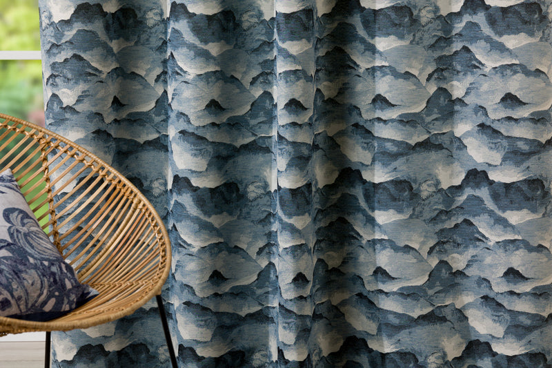 Narrabeen Blue ECO custom made curtains