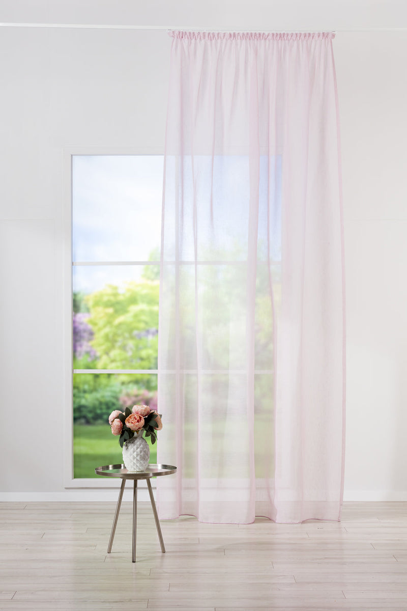 NERA Pink Custom Made Curtains - sheer
