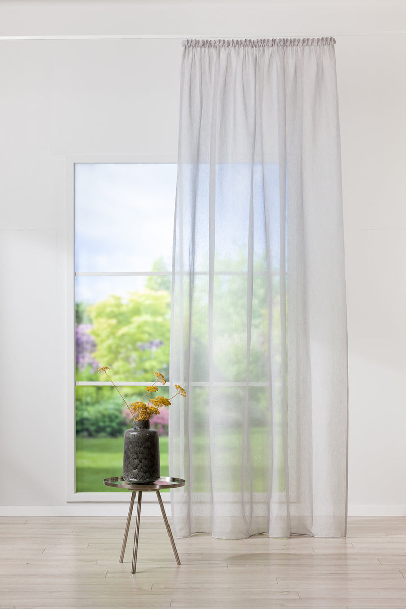 NERA Grey Custom Made Curtains - sheer