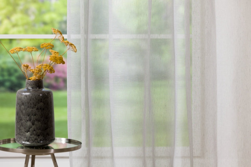 NERA Grey Custom Made Curtains - sheer