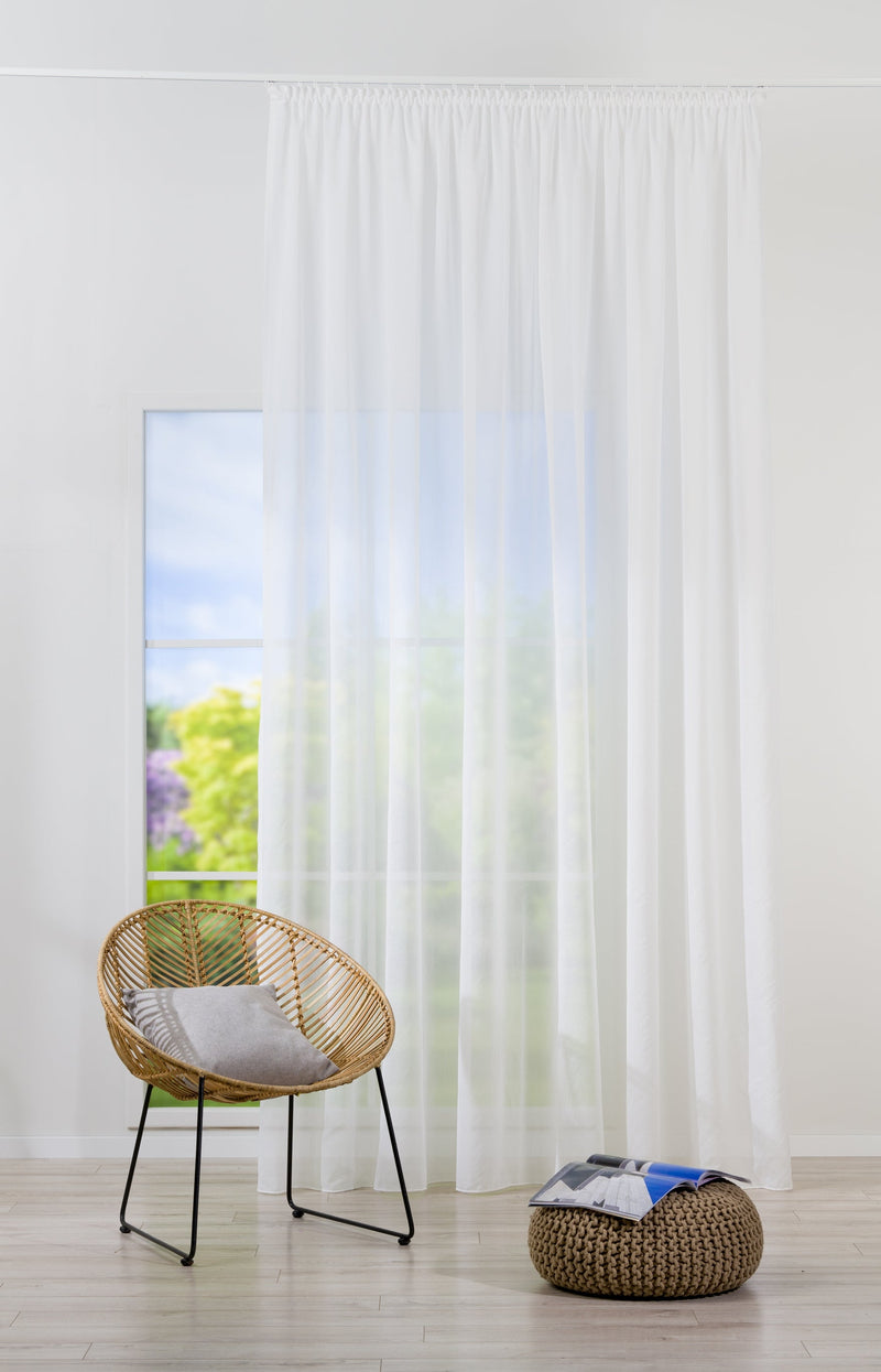 ZEPHYRA white Custom Made Curtains - Sheer
