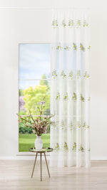LALIQUE green floral sheer Custom Made Curtains