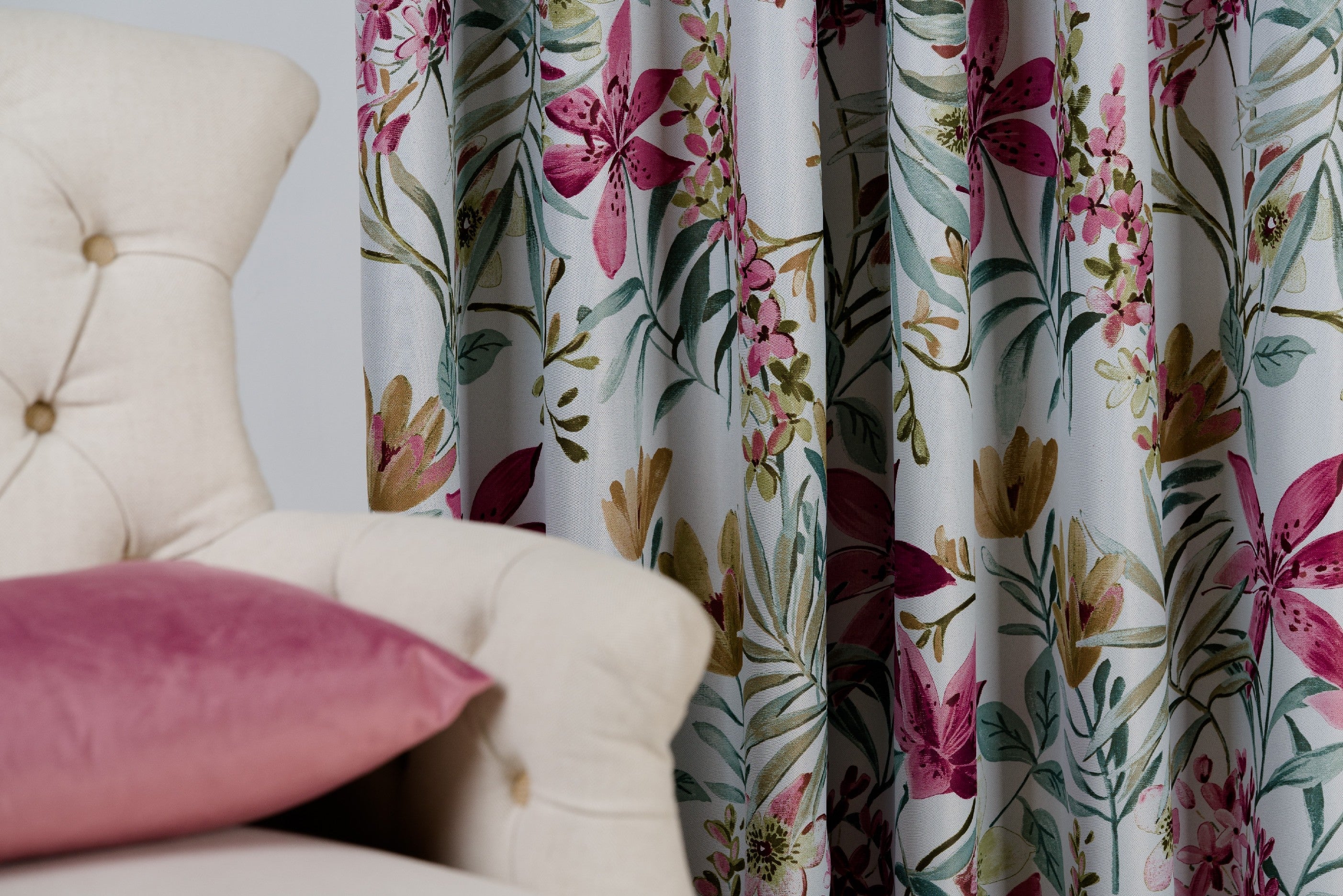 Fairlight floral Custom Made Curtains Scarlet's Way Australia