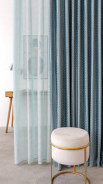 Dee Why blue velvet custom made curtain