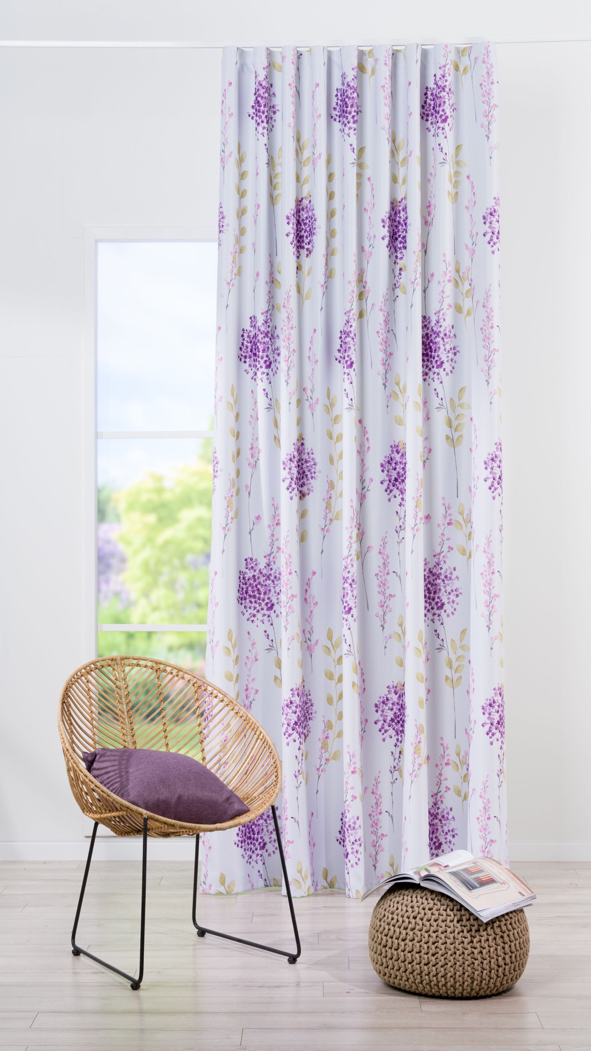 lavender flower curtains TAHITI purple floral Custom Made Curtains – Scarlet's Way Australia