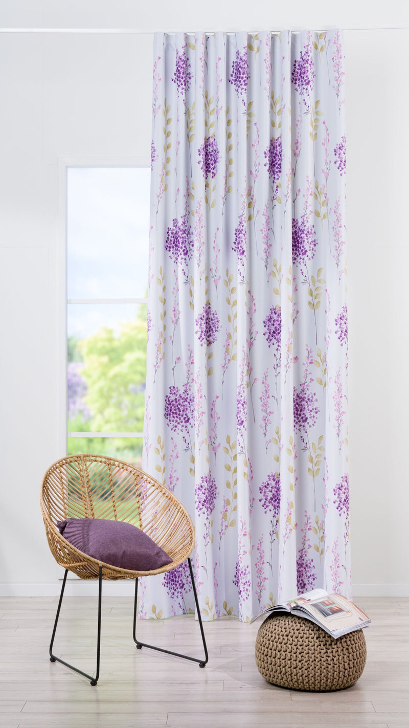 TAHITI purple floral Custom Made Curtains