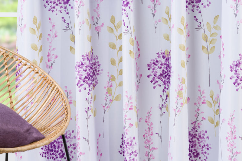 TAHITI purple floral Custom Made Curtains