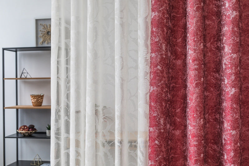 Morning Bay Red custom made curtain