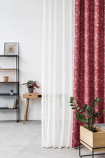 Morning Bay Red custom made curtain