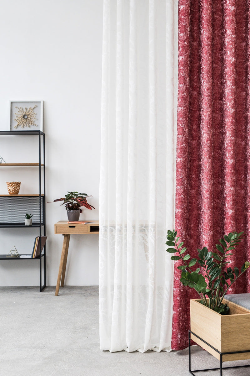 Morning Bay Red custom made curtain