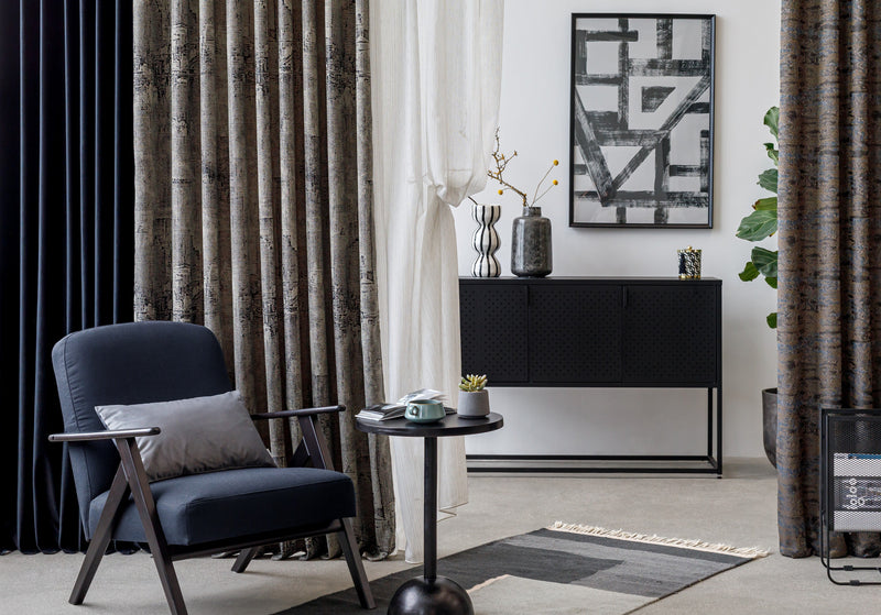 ADELAIDE Black velvet Custom Made Curtains