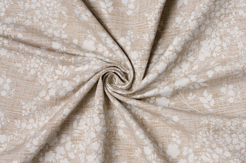 Waitara beige floral Custom Made Curtains