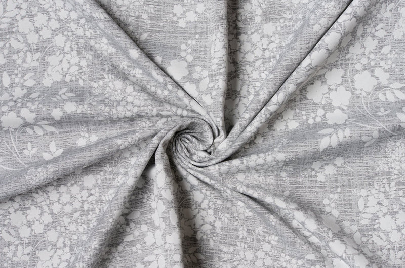 Waitara grey floral Custom Made Curtains
